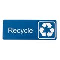 Commercial Blue and White Recycle Sign EGRE-538-SYM_White_on_Blue